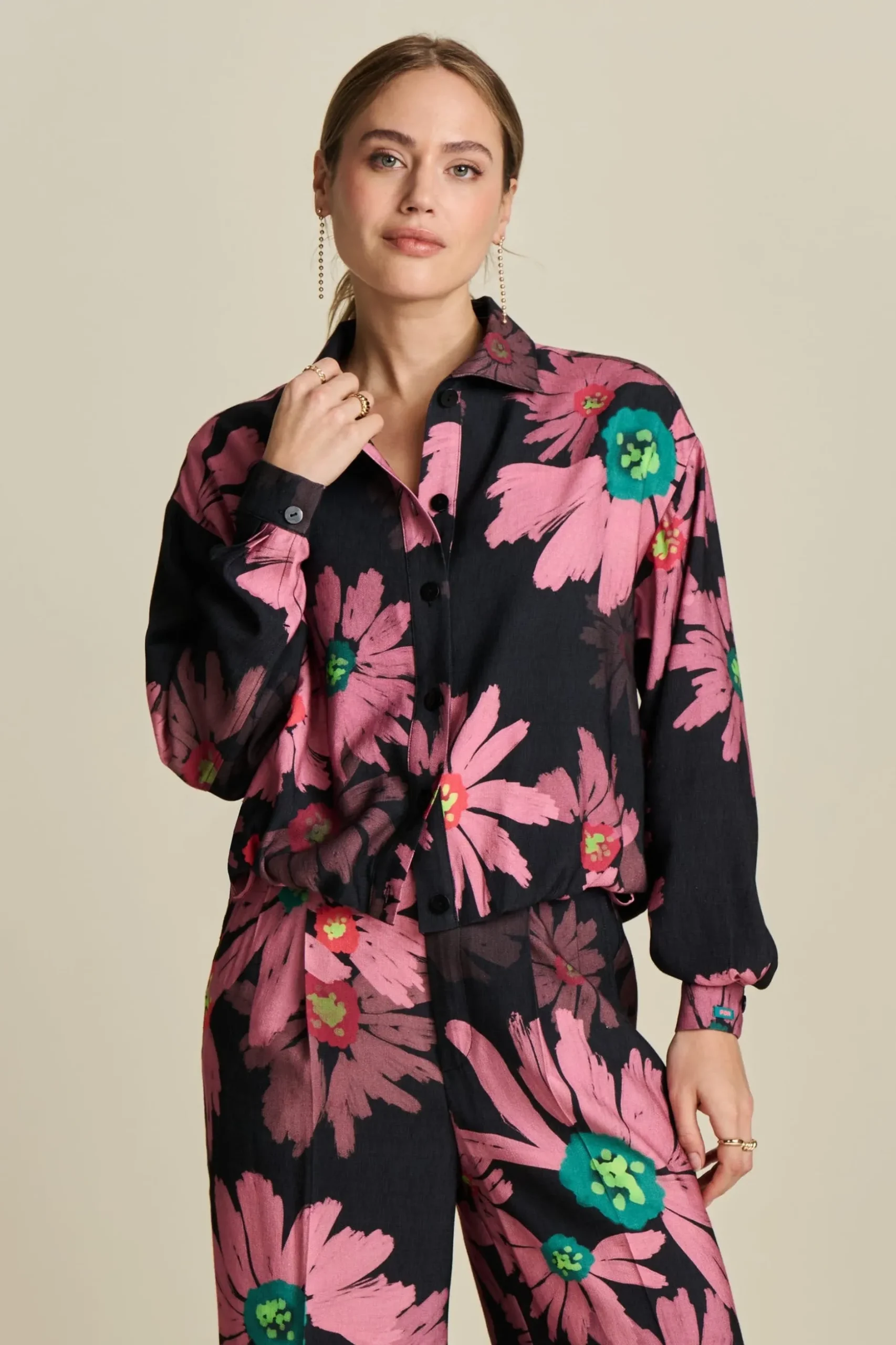 blouse_big_blooming_pink_0.webp POM Amsterdam BLOUSE | Co-Ords | Blouses