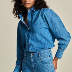 POM Amsterdam BLOUSE Denim | Co-Ords | Blouses