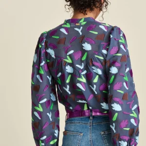POM Amsterdam BLOUSE Featherfest Blue | Blouses
