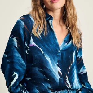 POM Amsterdam BLOUSE Feathers Blue | Blouses