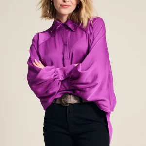 POM Amsterdam BLOUSE Feathers Cactus Pink | Blouses