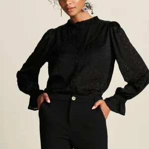 POM Amsterdam BLOUSE Hearts Black | Blouses