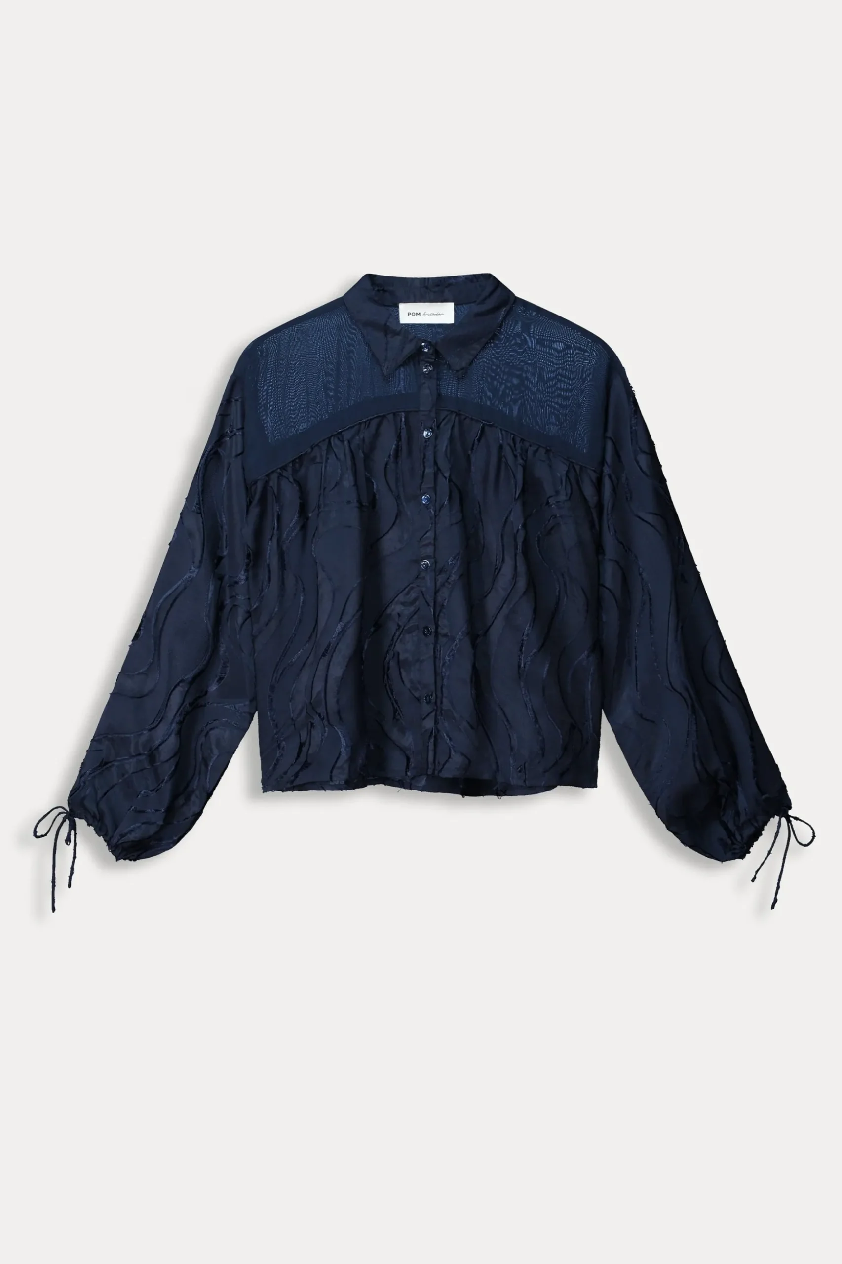 blouse_jacquard_midnight_blue_1.webp POM Amsterdam BLOUSE Jacquard | Blouses