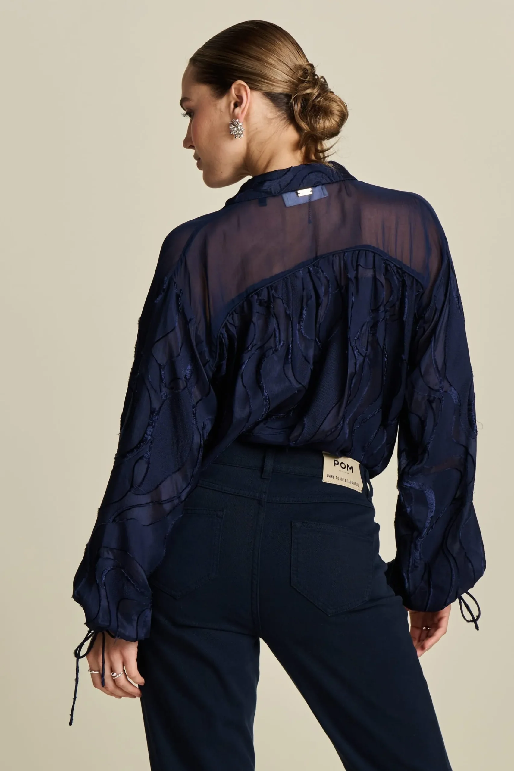 blouse_jacquard_midnight_blue_4.webp POM Amsterdam BLOUSE Jacquard | Blouses