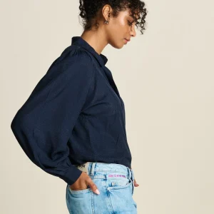 POM Amsterdam BLOUSE Sparkle Blue | Blouses