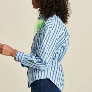 POM Amsterdam BLOUSE Striped Poplin | Blouses