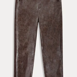 POM Amsterdam BROEK Faux Leather Brown | Broeken