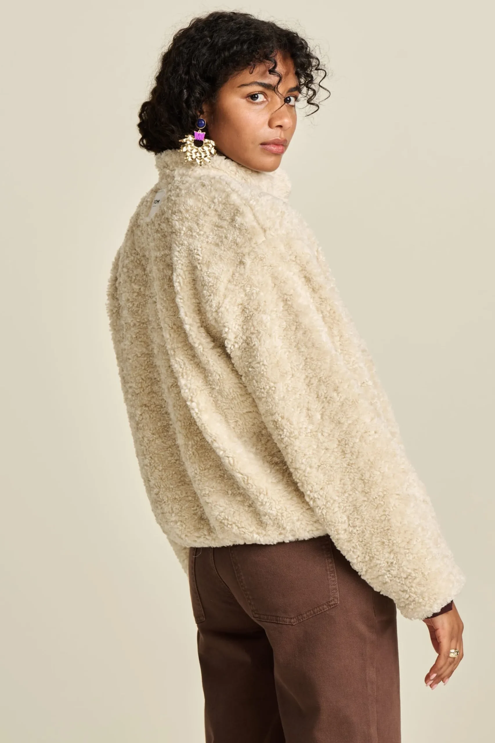 jacket_teddy_ecru_4.webp POM Amsterdam JACKET Teddy Ecru | Jassen & Blazers