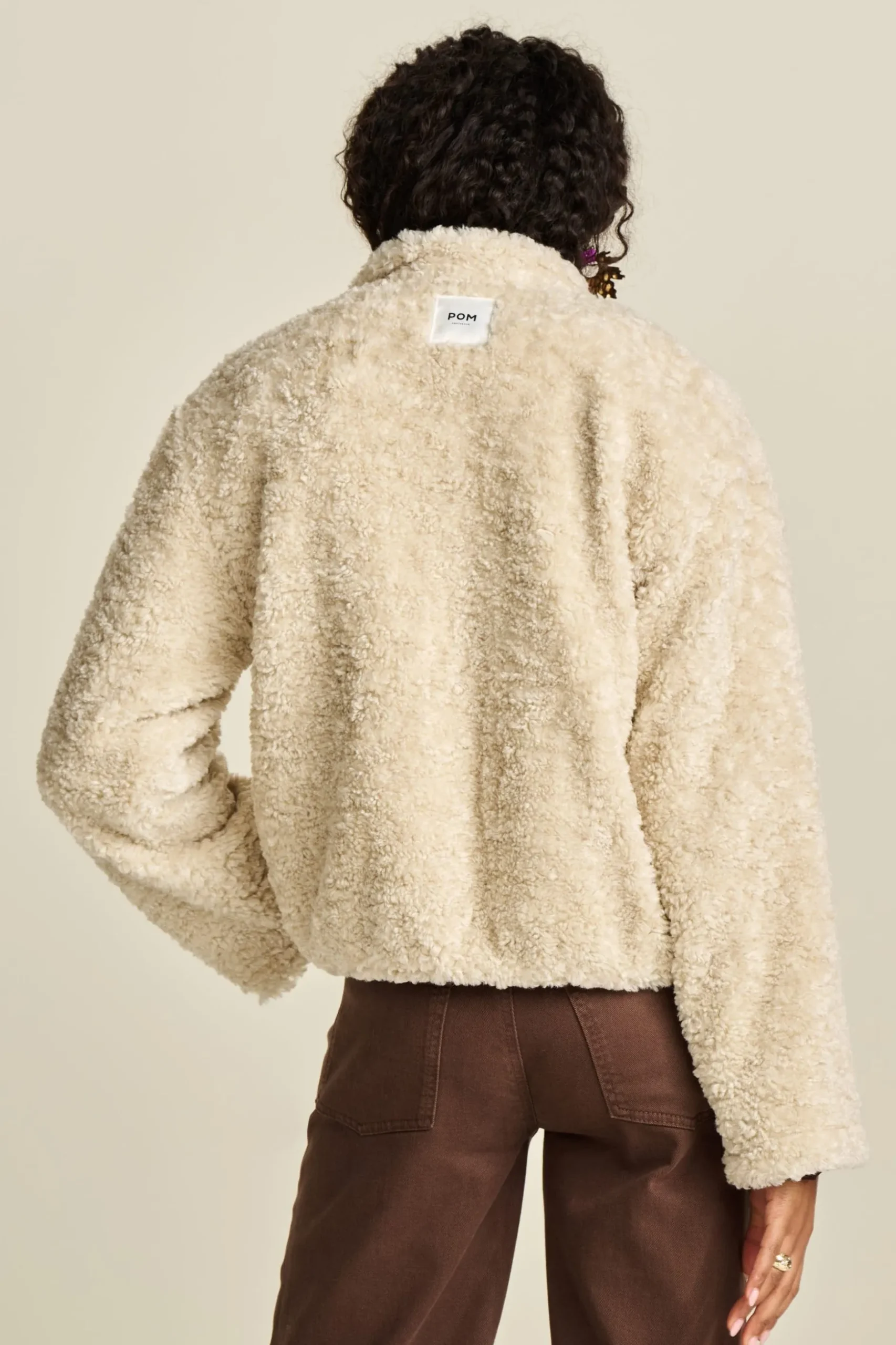 jacket_teddy_ecru_5.webp POM Amsterdam JACKET Teddy Ecru | Jassen & Blazers