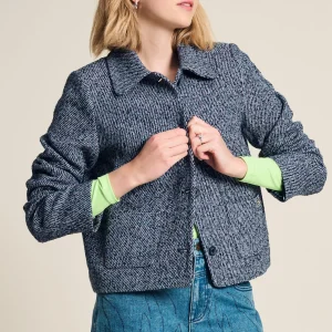 POM Amsterdam JACKET Tweed Blue | Jassen & Blazers