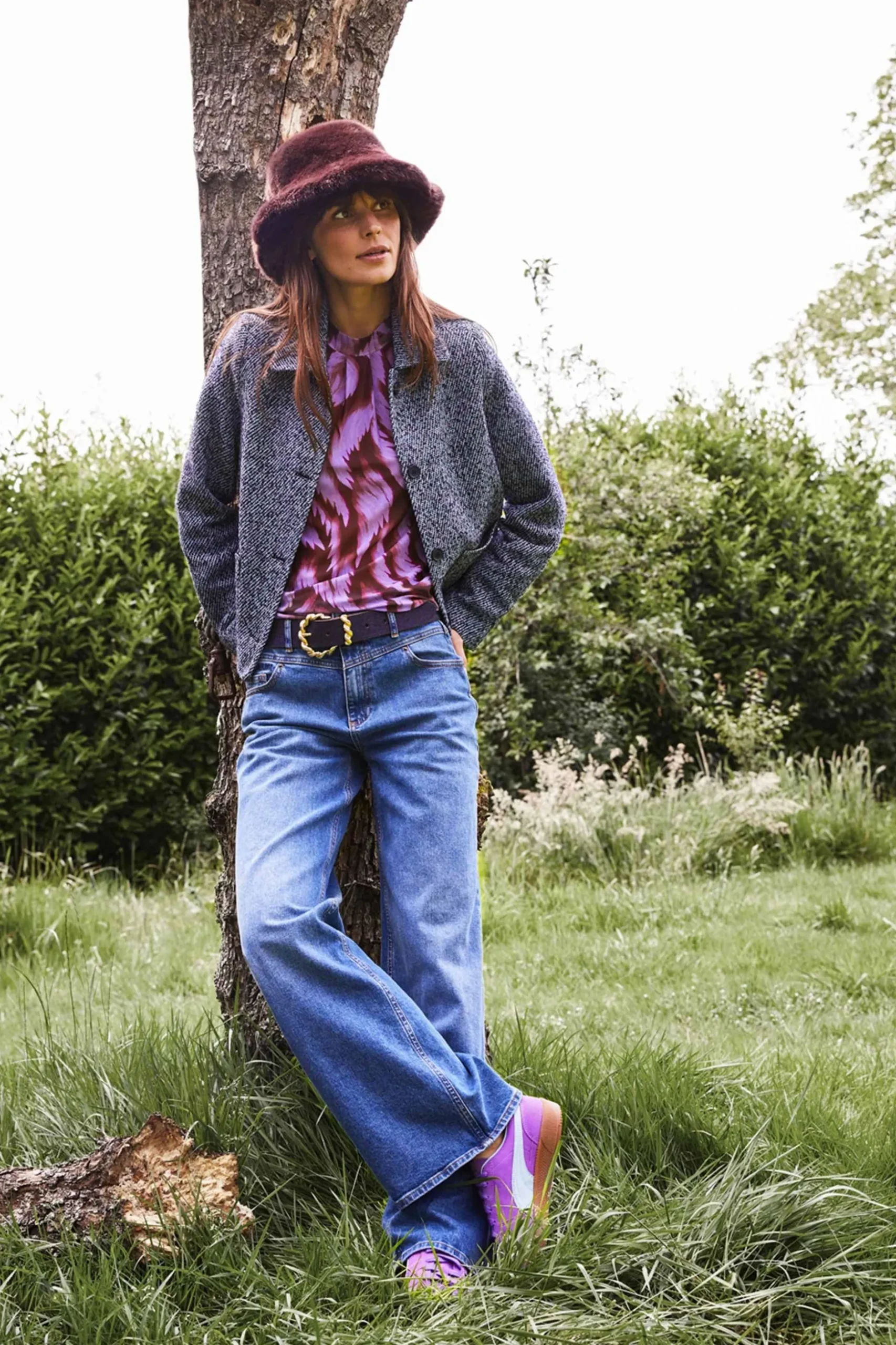 jacket_tweed_blue_6.webp POM Amsterdam JACKET Tweed Blue | Jassen & Blazers