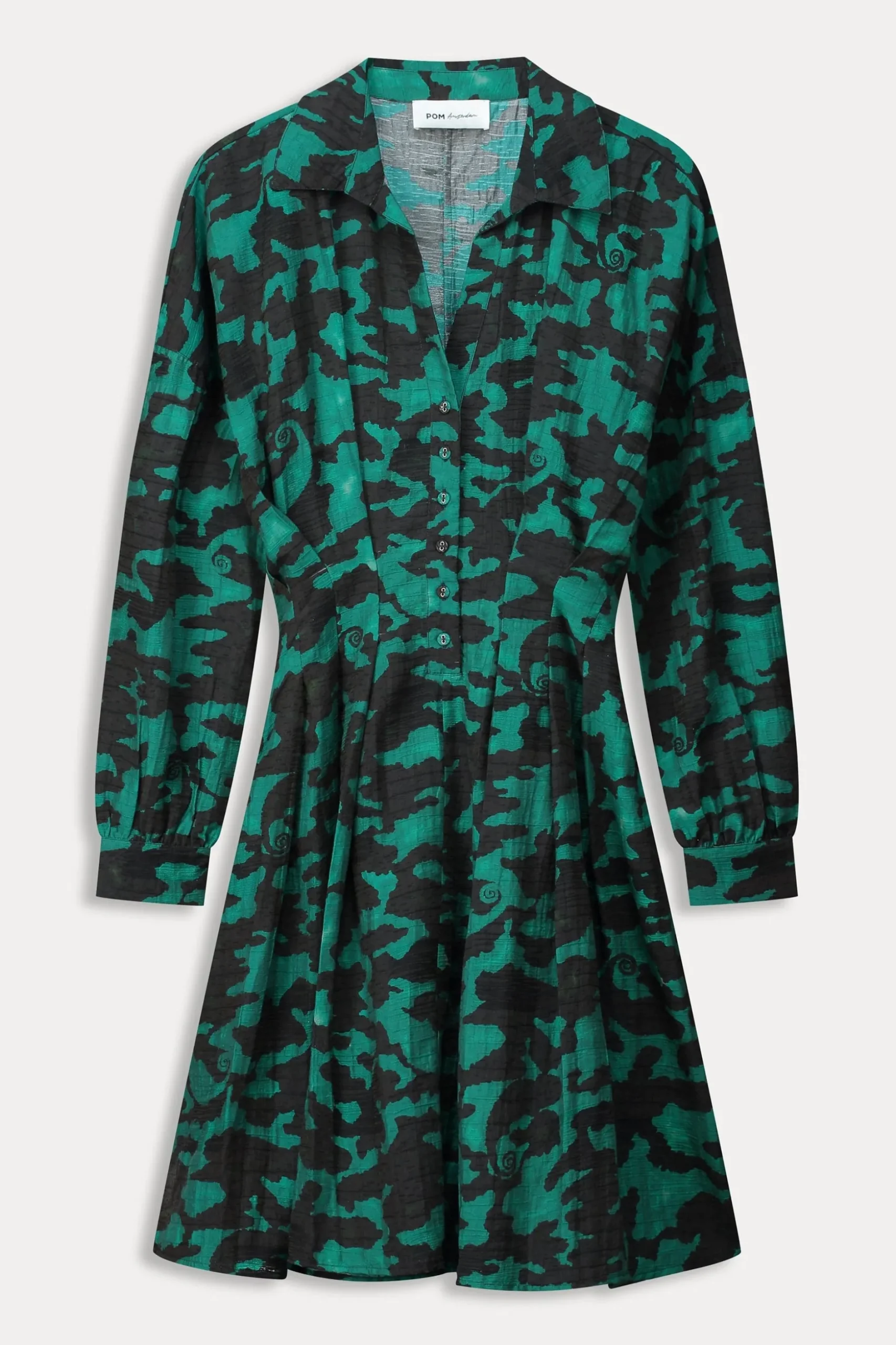 jurk_camo_teal_green_1.webp POM Amsterdam JURK | Jurken