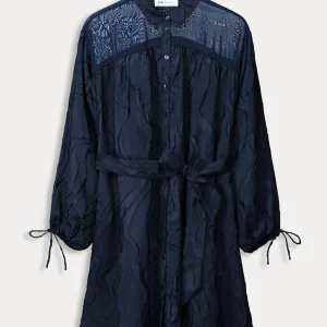 POM Amsterdam JURK Jacquard Midnight Blue | Jurken