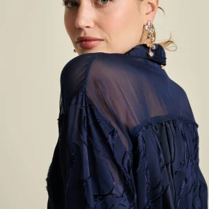 POM Amsterdam JURK Jacquard Midnight Blue | Jurken