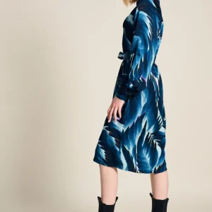 POM Amsterdam JURK Jada Feathers Blue | Jurken