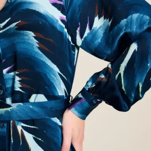 POM Amsterdam JURK Jada Feathers Blue | Jurken