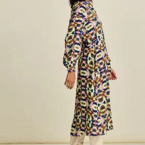POM Amsterdam JURK Luna Butterfly Sky | Jurken