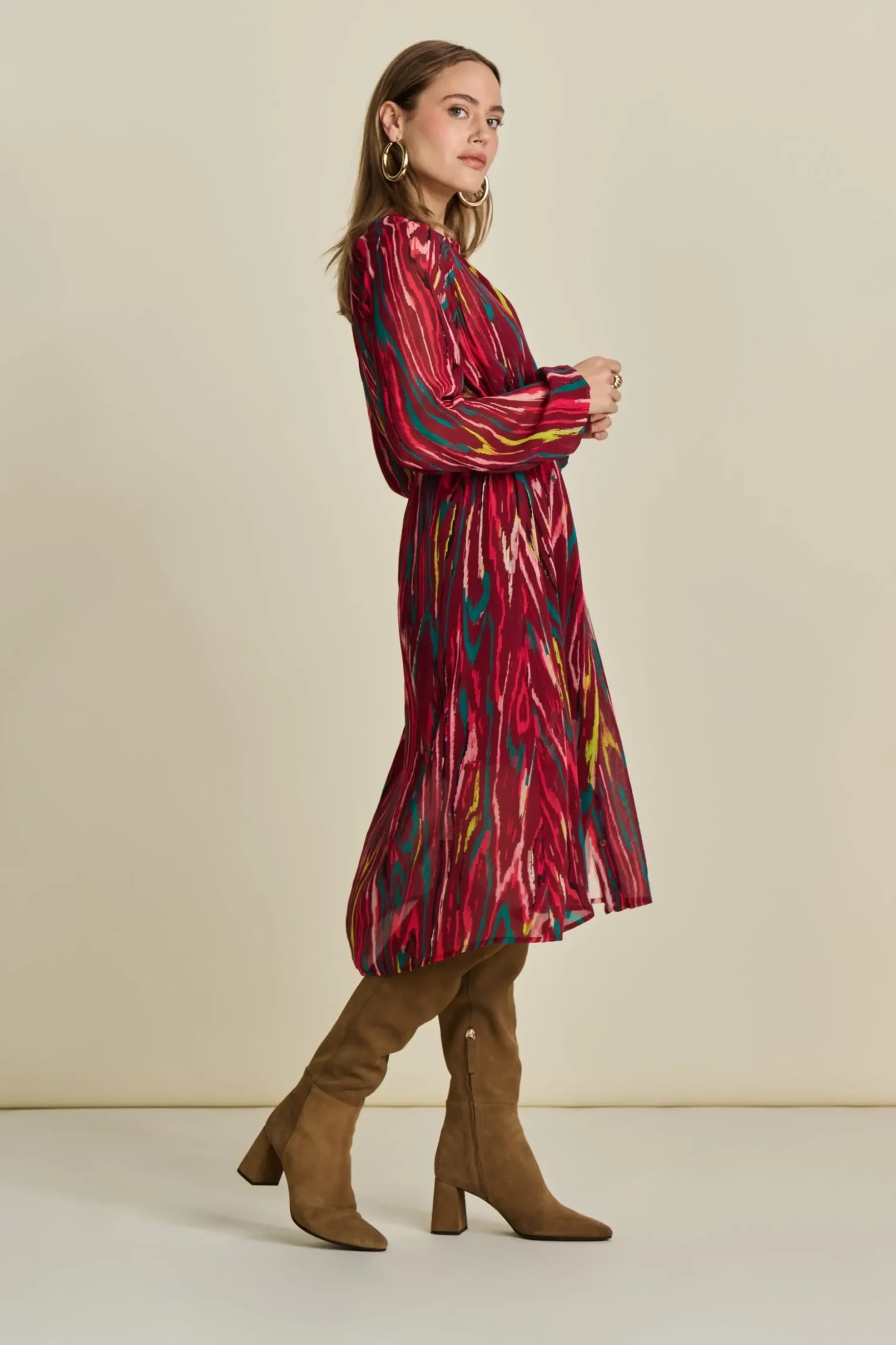 jurk_woody_burgundy_red_0.webp POM Amsterdam JURK | Jurken