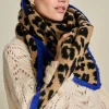 POM Amsterdam SJAAL Animal Sand Black | Sjaals