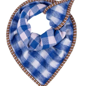 POM Amsterdam SJAAL Checks Blue Lavender | Sjaals