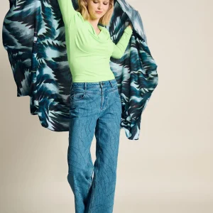 POM Amsterdam SJAAL Feathers Blue | Sjaals