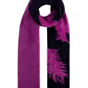 POM Amsterdam SJAAL Feathers Midnight Blue | Sjaals