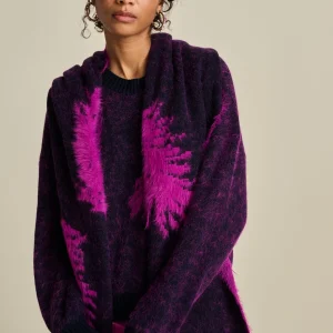 POM Amsterdam SJAAL Feathers Midnight Blue | Sjaals