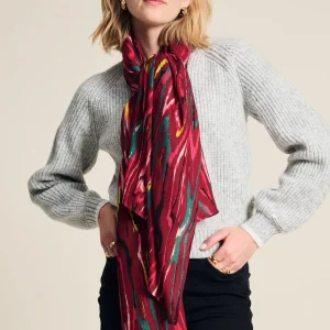 POM Amsterdam SJAAL Woody Burgundy Red | Sjaals