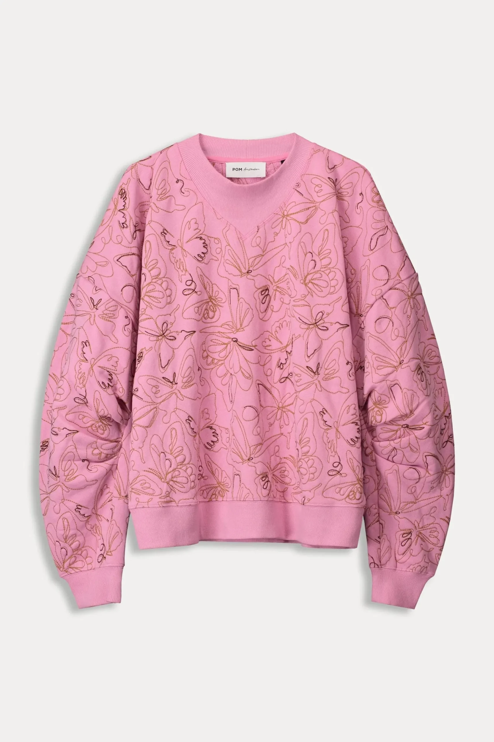 sweater_butterfly_rose_pink_1.webp POM Amsterdam SWEATER | Truien & Vesten