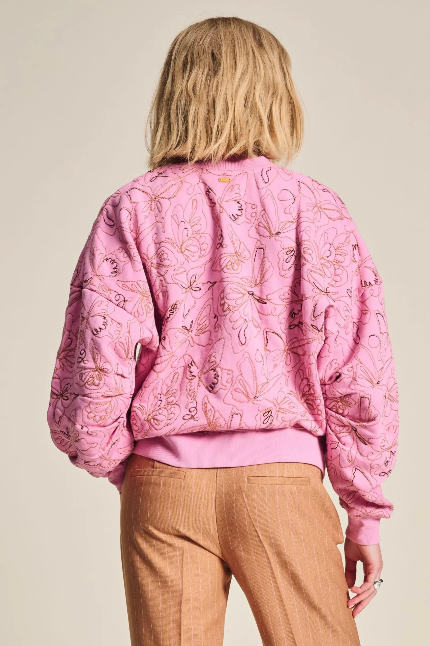 sweater_butterfly_rose_pink_4.webp POM Amsterdam SWEATER | Truien & Vesten