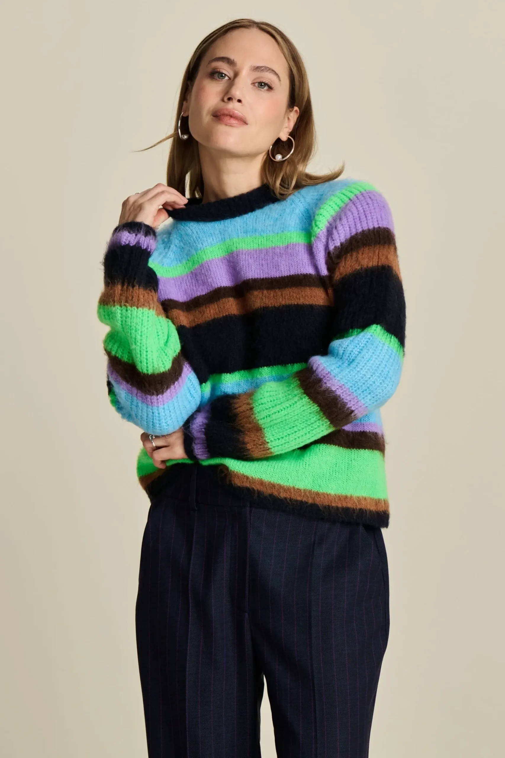 trui_brushed_stripes_0.webp POM Amsterdam TRUI | Truien & Vesten
