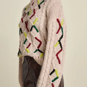 POM Amsterdam TRUI Cable Pink | Truien & Vesten